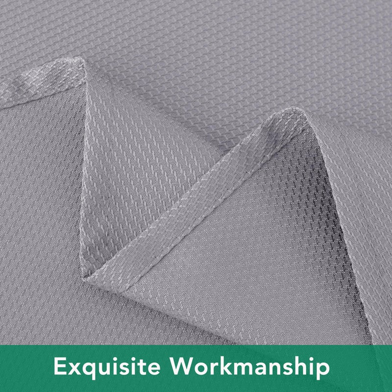 Biscaynebay Textured Fabric Square Tablecloths 70x70 Inches, Silver Grey Water Resistant Spill Proof Card Table Cloth Folding Table Cover for Dining, Kitchen, Wedding and Parties, Machine Washable - Image 4